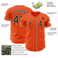 Load image into Gallery viewer, Custom Orange Black-City Cream Authentic Baseball Jersey