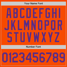 Load image into Gallery viewer, Custom Orange Purple Authentic Throwback Basketball Jersey