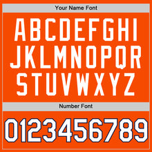 Load image into Gallery viewer, Custom Orange White-Navy Authentic Throwback Basketball Jersey