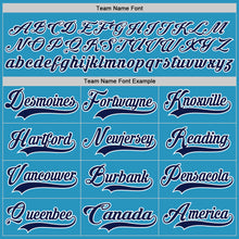 Load image into Gallery viewer, Custom Panther Blue Navy-White Hockey Lace Neck Jersey