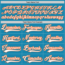 Load image into Gallery viewer, Custom Panther Blue White-Orange Hockey Jersey