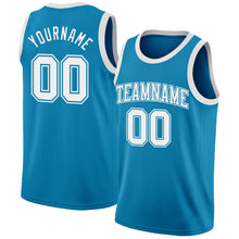 Load image into Gallery viewer, Custom Panther Blue White Authentic Basketball Jersey