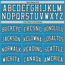 Load image into Gallery viewer, Custom Panther Blue White-Black Authentic Basketball Jersey