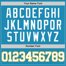 Load image into Gallery viewer, Custom Panther Blue White-Gold Authentic Basketball Jersey