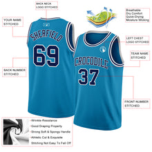 Load image into Gallery viewer, Custom Panther Blue Navy-White Authentic Basketball Jersey