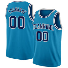 Load image into Gallery viewer, Custom Panther Blue Navy-White Authentic Basketball Jersey