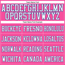 Load image into Gallery viewer, Custom Pink White-Royal Mesh Authentic Football Jersey
