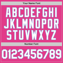 Load image into Gallery viewer, Custom Pink White-Light Blue Mesh Authentic Throwback Baseball Jersey