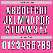 Load image into Gallery viewer, Custom Pink White-Black Authentic Baseball Jersey