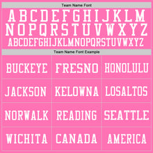 Load image into Gallery viewer, Custom Pink White Mesh Authentic Throwback Football Jersey