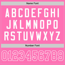 Load image into Gallery viewer, Custom Pink White Mesh Authentic Throwback Football Jersey