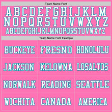 Load image into Gallery viewer, Custom Pink Teal-White Mesh Authentic Throwback Football Jersey