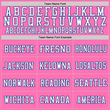 Load image into Gallery viewer, Custom Pink Royal-White Mesh Authentic Throwback Football Jersey