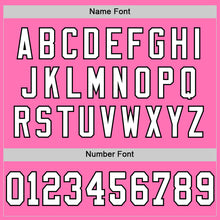 Load image into Gallery viewer, Custom Pink White-Black Mesh Authentic Throwback Football Jersey
