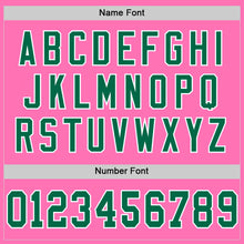 Load image into Gallery viewer, Custom Pink Kelly Green-White Mesh Authentic Throwback Football Jersey