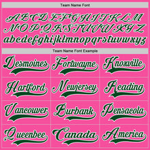 Load image into Gallery viewer, Custom Pink Green-White Hockey Lace Neck Jersey