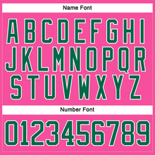 Load image into Gallery viewer, Custom Pink Kelly Green-White Hockey Lace Neck Jersey