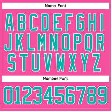 Load image into Gallery viewer, Custom Pink Aqua-White Hockey Lace Neck Jersey