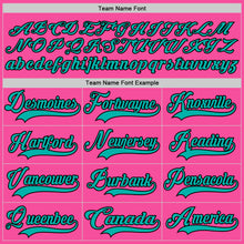 Load image into Gallery viewer, Custom Pink Aqua-Black Hockey Lace Neck Jersey