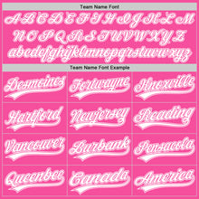 Load image into Gallery viewer, Custom Pink White Authentic Throwback Baseball Jersey