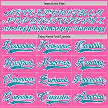 Load image into Gallery viewer, Custom Pink Teal-White Hockey Jersey