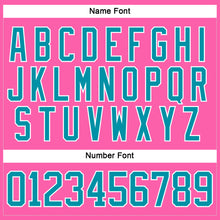 Load image into Gallery viewer, Custom Pink Teal-White Hockey Jersey