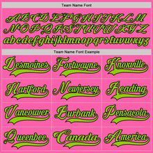 Load image into Gallery viewer, Custom Pink Neon Green-Black Hockey Jersey