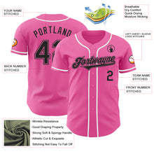 Load image into Gallery viewer, Custom Pink Black-White Authentic Baseball Jersey