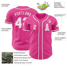Load image into Gallery viewer, Custom Pink White Authentic Baseball Jersey