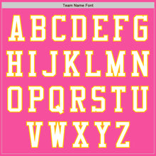 Load image into Gallery viewer, Custom Pink White-Yellow Authentic Baseball Jersey