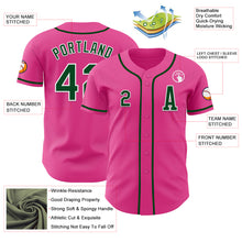 Load image into Gallery viewer, Custom Pink Green-White Authentic Baseball Jersey