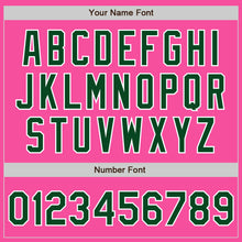 Load image into Gallery viewer, Custom Pink Green-White Authentic Baseball Jersey