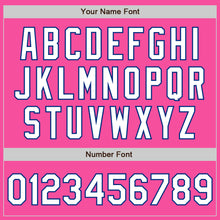 Load image into Gallery viewer, Custom Pink White-Royal Authentic Baseball Jersey