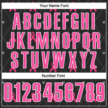 Load image into Gallery viewer, Custom Black Pink-White 3D Pink Ribbon Breast Cancer Awareness Month Women Health Care Support Performance Polo Shirt