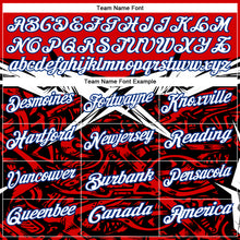 Load image into Gallery viewer, Custom Red Royal-Black 3D Bowling Performance Polo Shirt