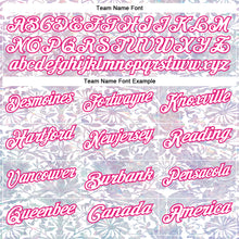 Load image into Gallery viewer, Custom White Hot Pink 3D Bowling Vintage Floral Performance Polo Shirt