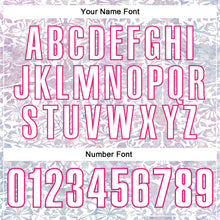 Load image into Gallery viewer, Custom White Hot Pink 3D Bowling Vintage Floral Performance Polo Shirt