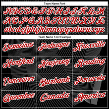 Load image into Gallery viewer, Custom Black Red-White 3D Bowling Line Performance Polo Shirt