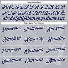 Load image into Gallery viewer, Custom Gray Navy-White 3D Bowling Line Performance Polo Shirt