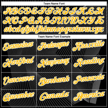 Load image into Gallery viewer, Custom Black Gold-White 3D Bowling Line Performance Polo Shirt