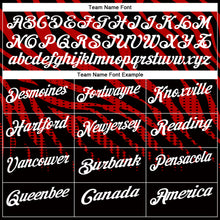 Load image into Gallery viewer, Custom Black Red-White 3D Bowling Dot Performance Polo Shirt