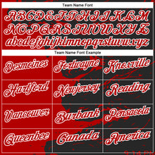 Load image into Gallery viewer, Custom Black Red-White 3D Bowling Splash Ink Performance Polo Shirt