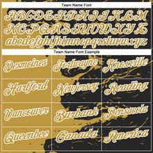 Load image into Gallery viewer, Custom Black Old Gold-White 3D Bowling Splash Ink Performance Polo Shirt