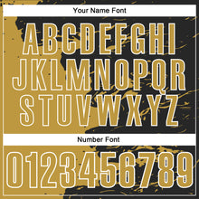 Load image into Gallery viewer, Custom Black Old Gold-White 3D Bowling Splash Ink Performance Polo Shirt