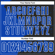 Load image into Gallery viewer, Custom Black Thunder Blue-White 3D Bowling Splash Ink Performance Polo Shirt