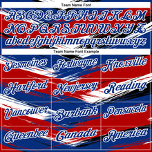 Load image into Gallery viewer, Custom Red Royal-Black 3D Bowling Abstract Grunge Art Performance Polo Shirt