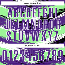 Load image into Gallery viewer, Custom Pea Green Purple-Black 3D Bowling Abstract Grunge Art Performance Polo Shirt