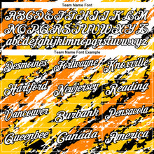 Load image into Gallery viewer, Custom Black Bay Orange-Gold 3D Bowling Abstract Grunge Art Performance Polo Shirt