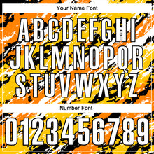 Load image into Gallery viewer, Custom Black Bay Orange-Gold 3D Bowling Abstract Grunge Art Performance Polo Shirt