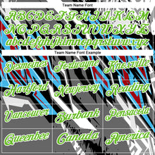 Load image into Gallery viewer, Custom Black Aurora Green Gray Sky Blue-Red 3D Bowling Abstract Grunge Art Performance Polo Shirt